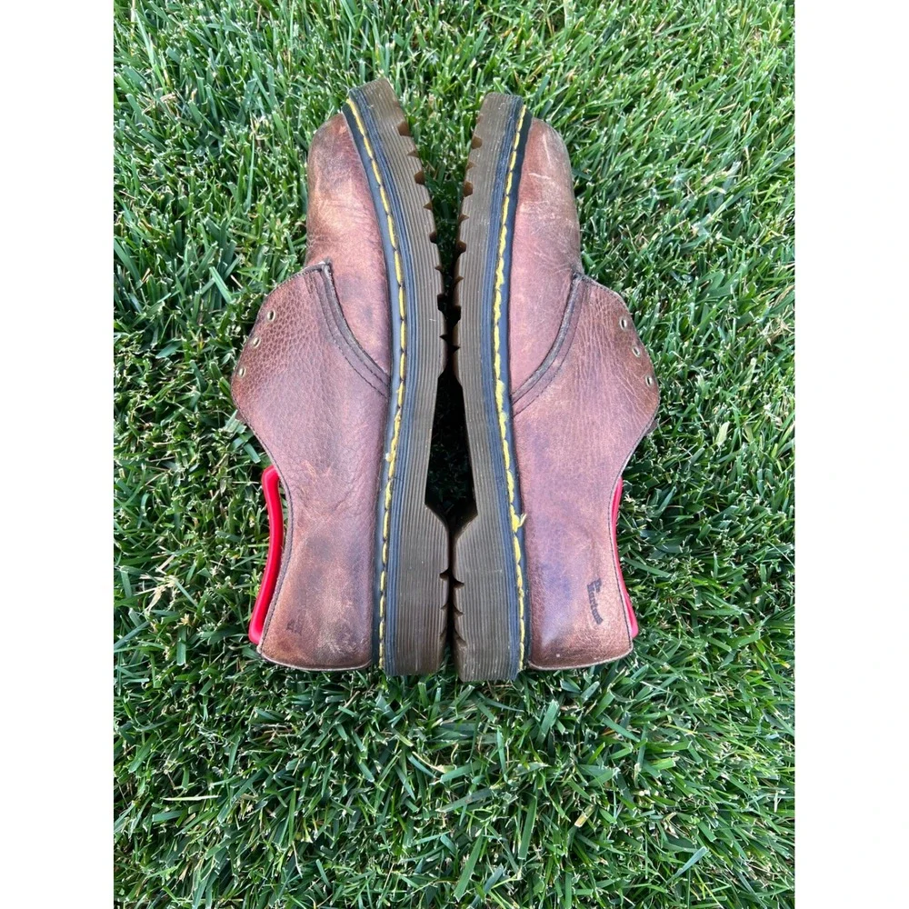 Dr. Martens Vintage Made in England Pebbled Brown Leather‎ Oxford Shoes 3 Eyelet